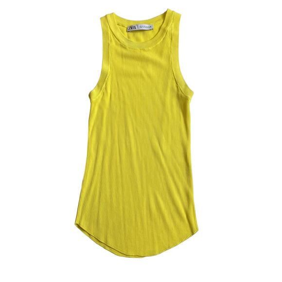 Zara Tops - Zara Yellow Ribbed Knit Tank Top Women’s‎ Size Small